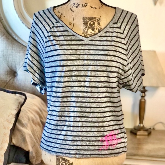 Fox classic striped top flowy sleeves - Picture 2 of 8